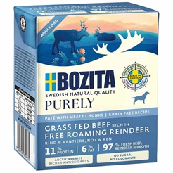 Bozita Purely Voksen Hunde Pate med Kødstykker af Okse & Rensdyr 370g